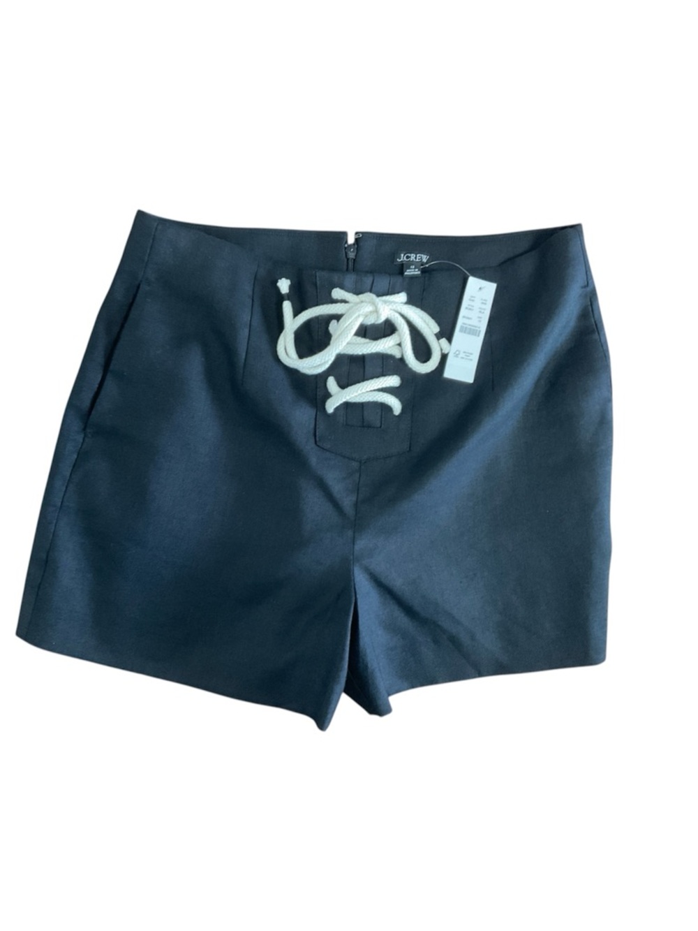 J.Crew High-Rise Tie-Up Shorts in Stretch Linen Blend